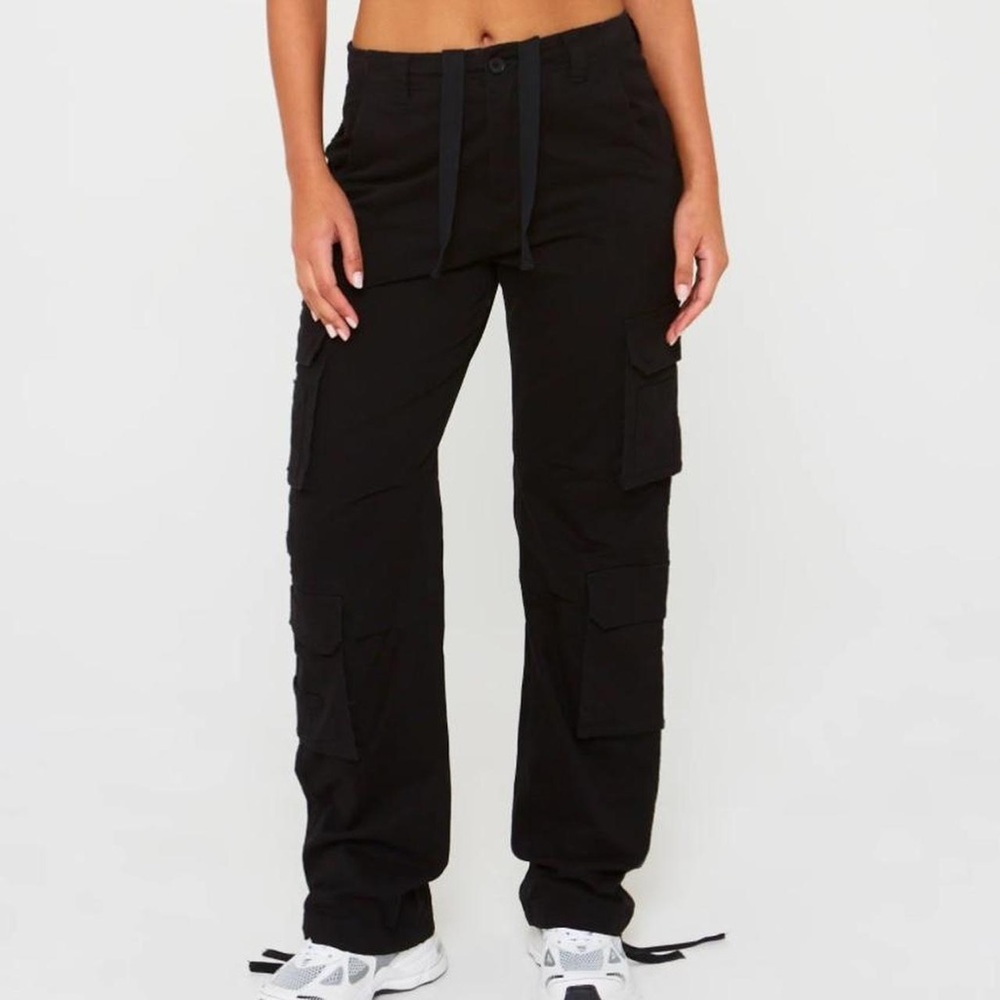 Black vintage wide leg cargo pant - Luxetokill